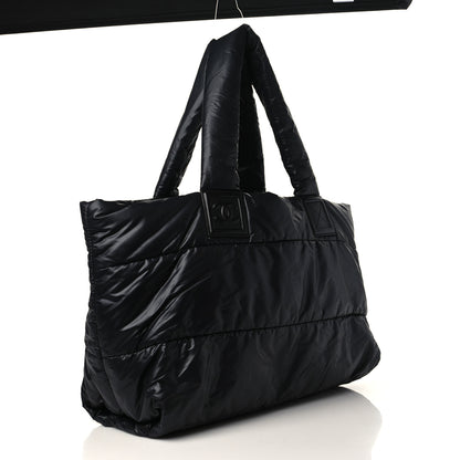 Chanel Nylon Quilted Medium Coco Cocoon Reversible Tote Black 3 of 9