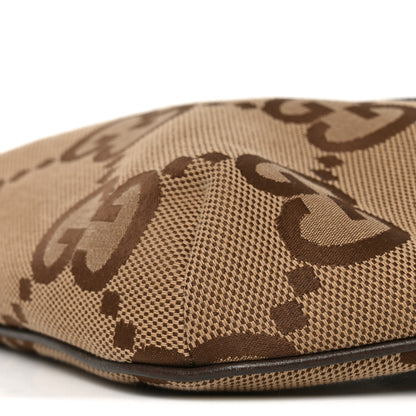 Gucci Monogram Jumbo GG Textured Dollar Calfskin Web Belt Bag Camel Ebony New Acero 10 of 10