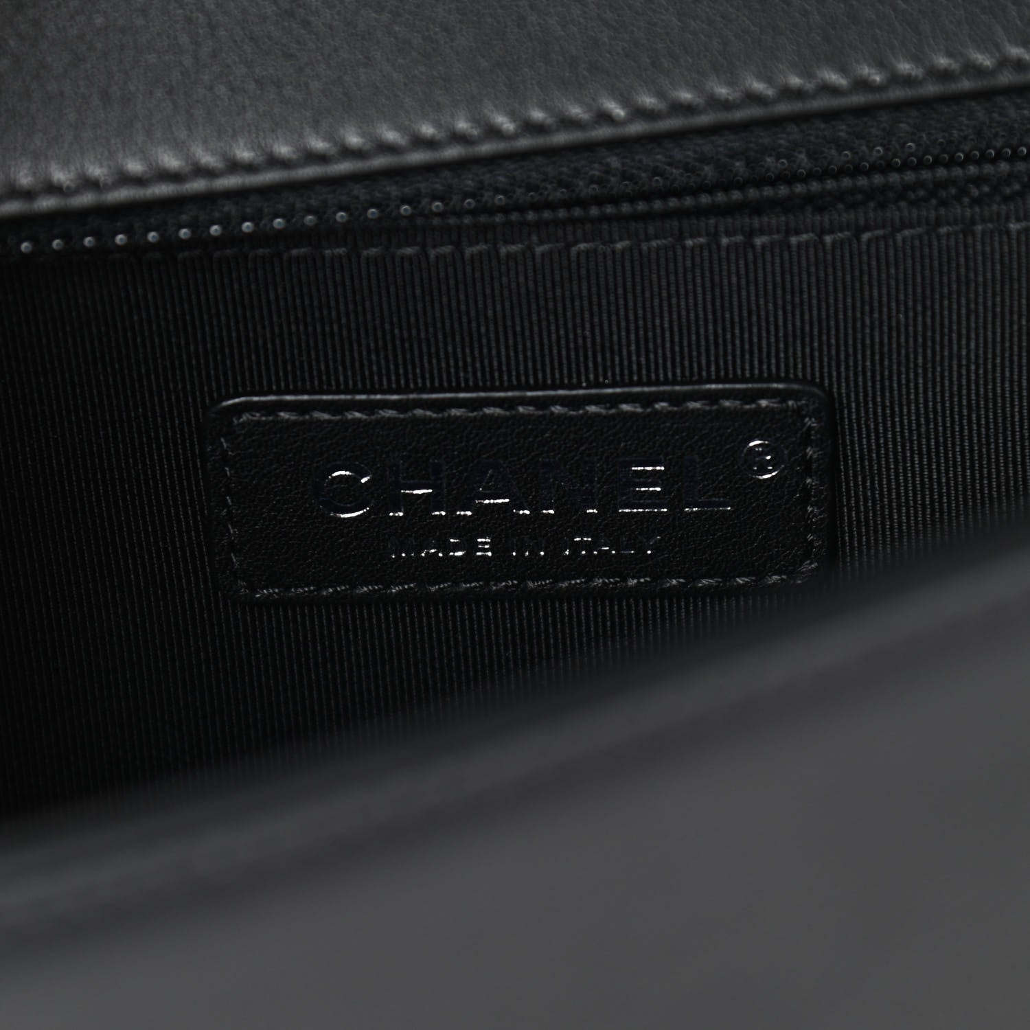 Chanel Calfskin Chevron Quilted Medium Boy Flap Black 6 of 11