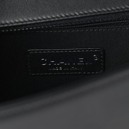 Chanel Calfskin Chevron Quilted Medium Boy Flap Black 6 of 11