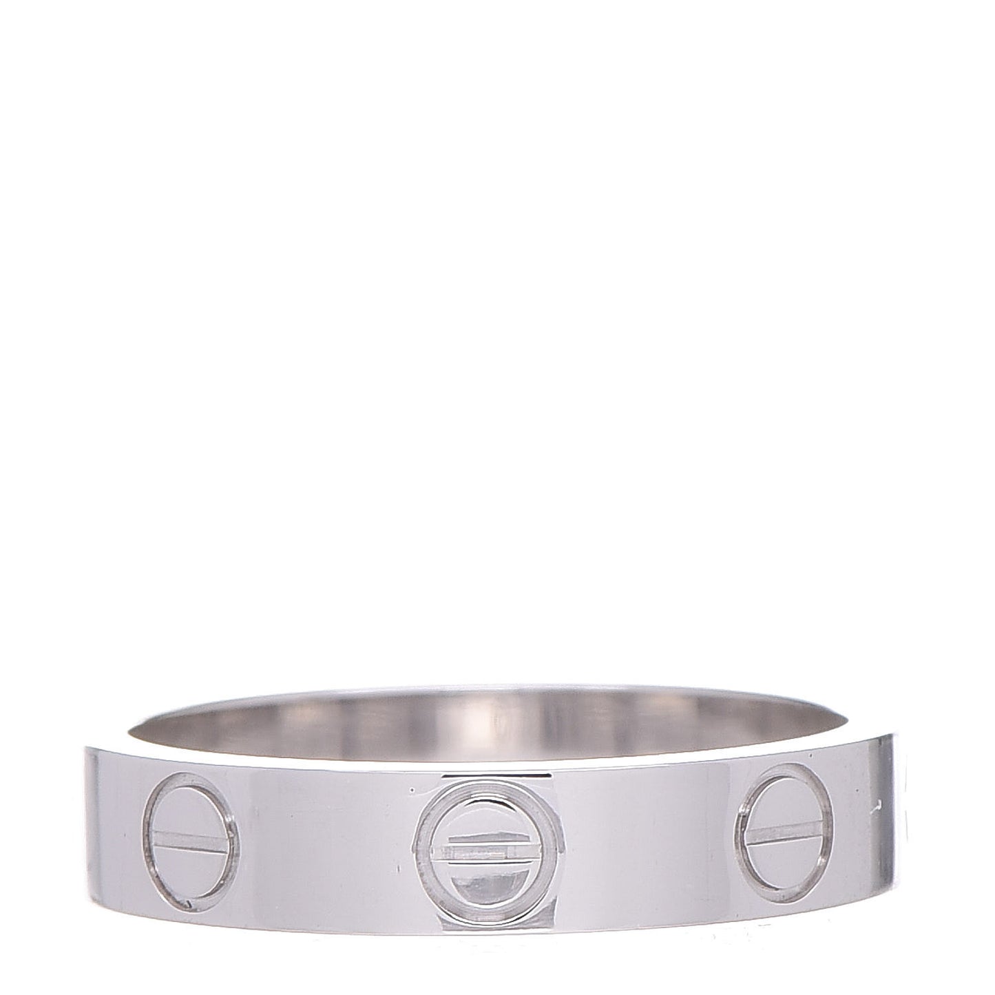 18K White Gold 3.5mm LOVE Wedding Band Ring 48 4.5