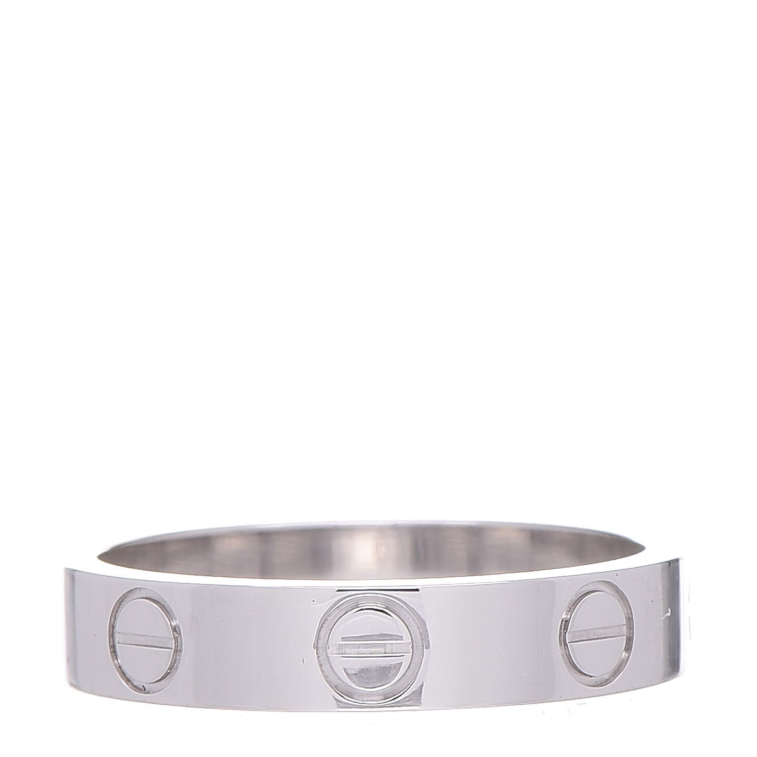 Cartier 18K White Gold 3.5mm LOVE Wedding Band Ring 48 4.5 1 of 4