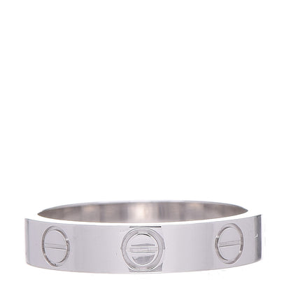 Cartier 18K White Gold 3.5mm LOVE Wedding Band Ring 48 4.5 1 of 4