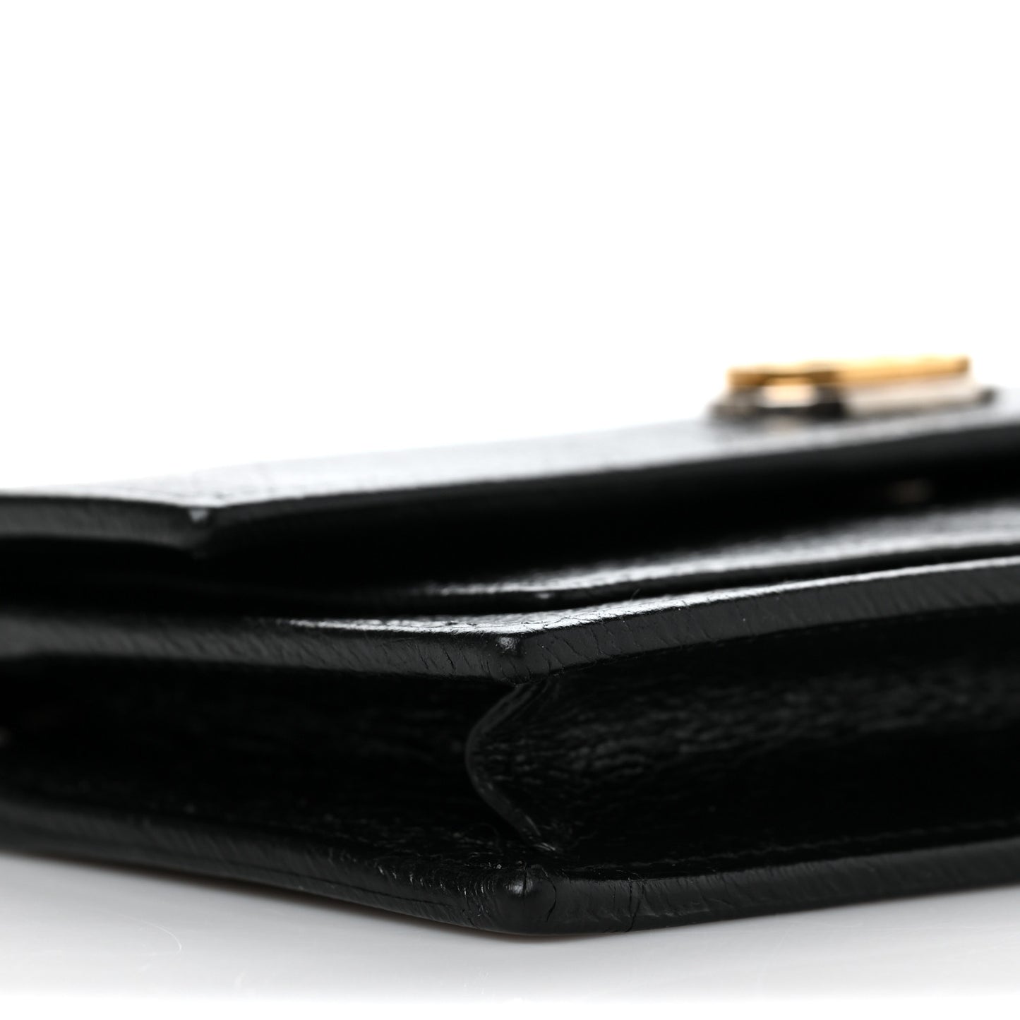 Fluffy Calfskin Morpheus Flap Wallet Black