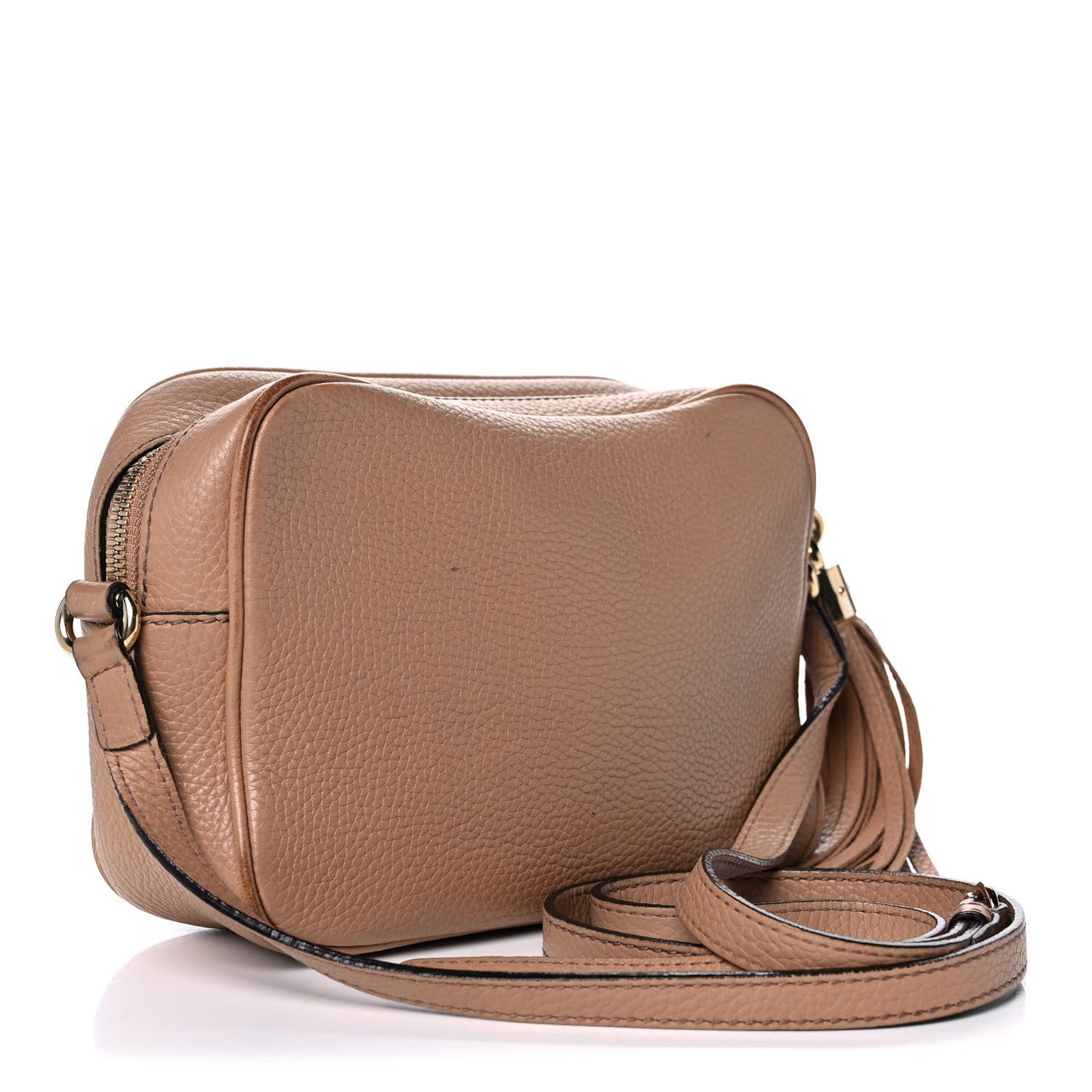 Pebbled Calfskin Small Soho Disco Bag Camelia