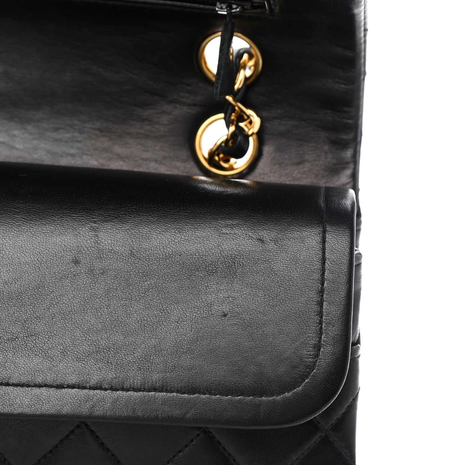 Chanel Lambskin Quilted Medium Double Flap Black 10 of 10