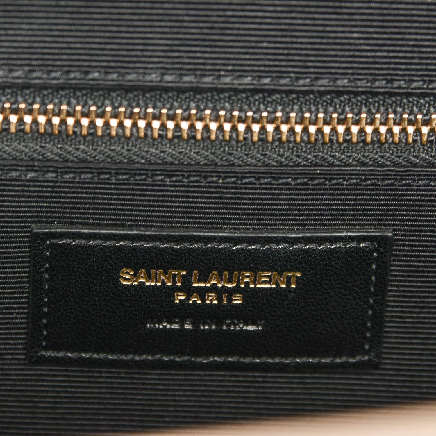 Saint Laurent Grain De Poudre Matelasse Chevron Large Monogram Satchel Dark Beige 6 of 6