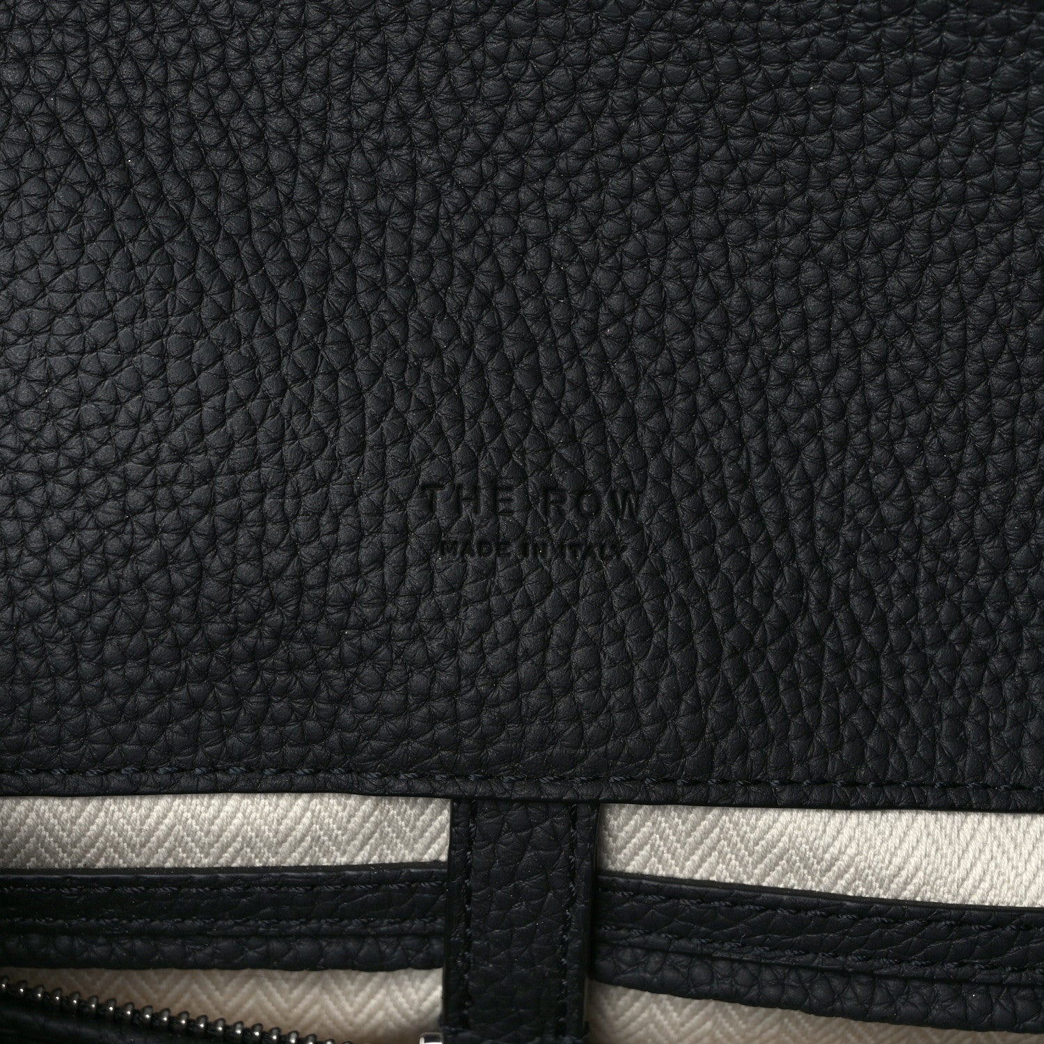 The Row Grained Calfskin Soft Margaux 17 Black 6 of 8