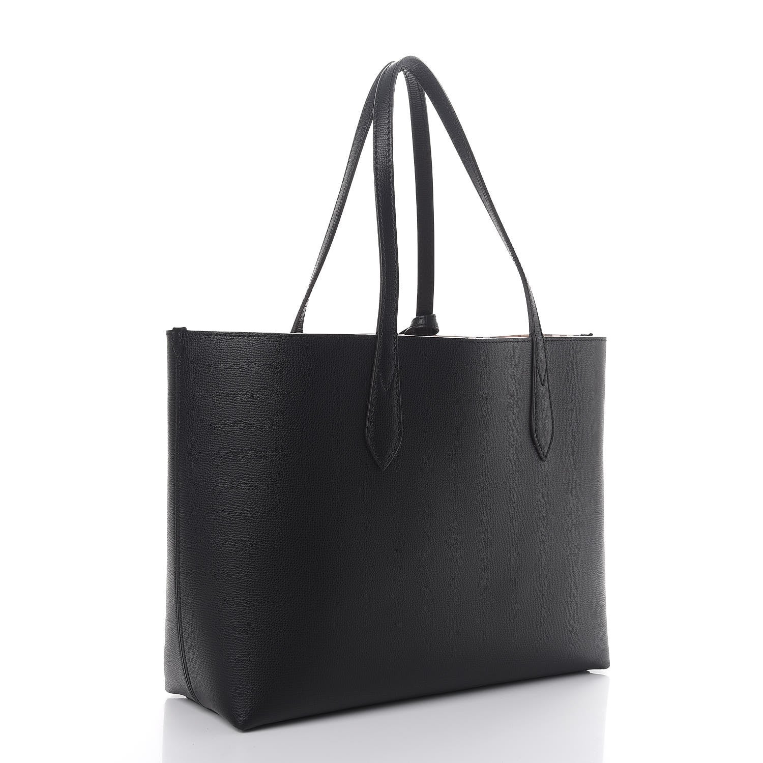 Burberry Haymarket Check Medium Reversible Tote Black 6 of 15