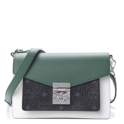 MCM Calfskin Visetos Small Patricia Crossbody Bag Eden Black 1 of 9