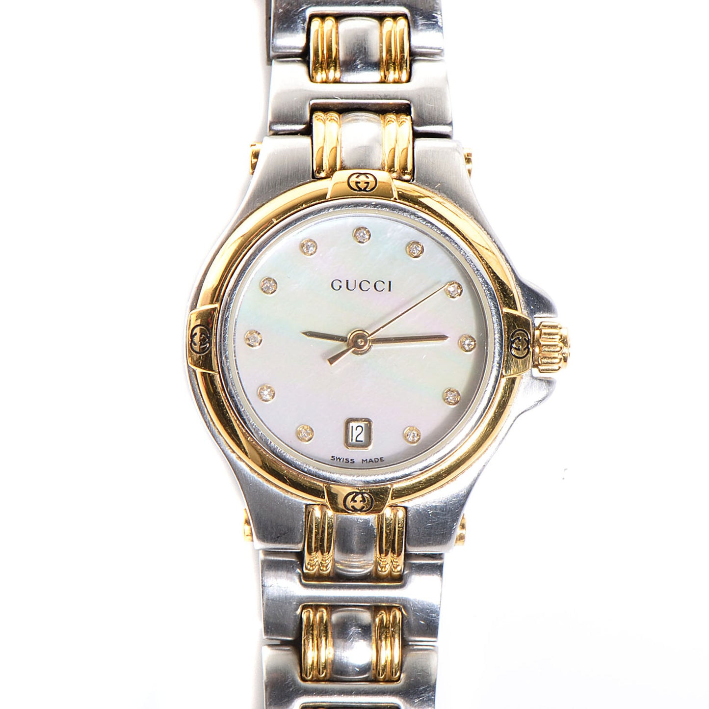 Stainless Steel Diamond Mother of Pearl 26mm 9040L Quartz Watch