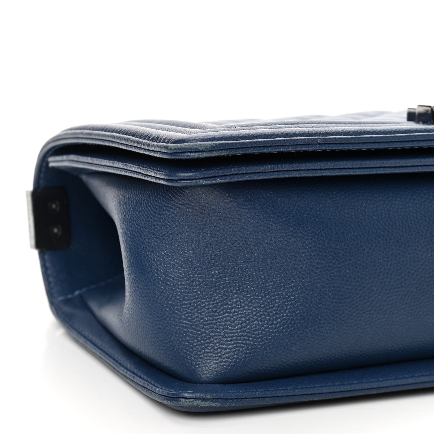 Chanel Caviar Quilted Medium Boy Flap Blue 9 of 10