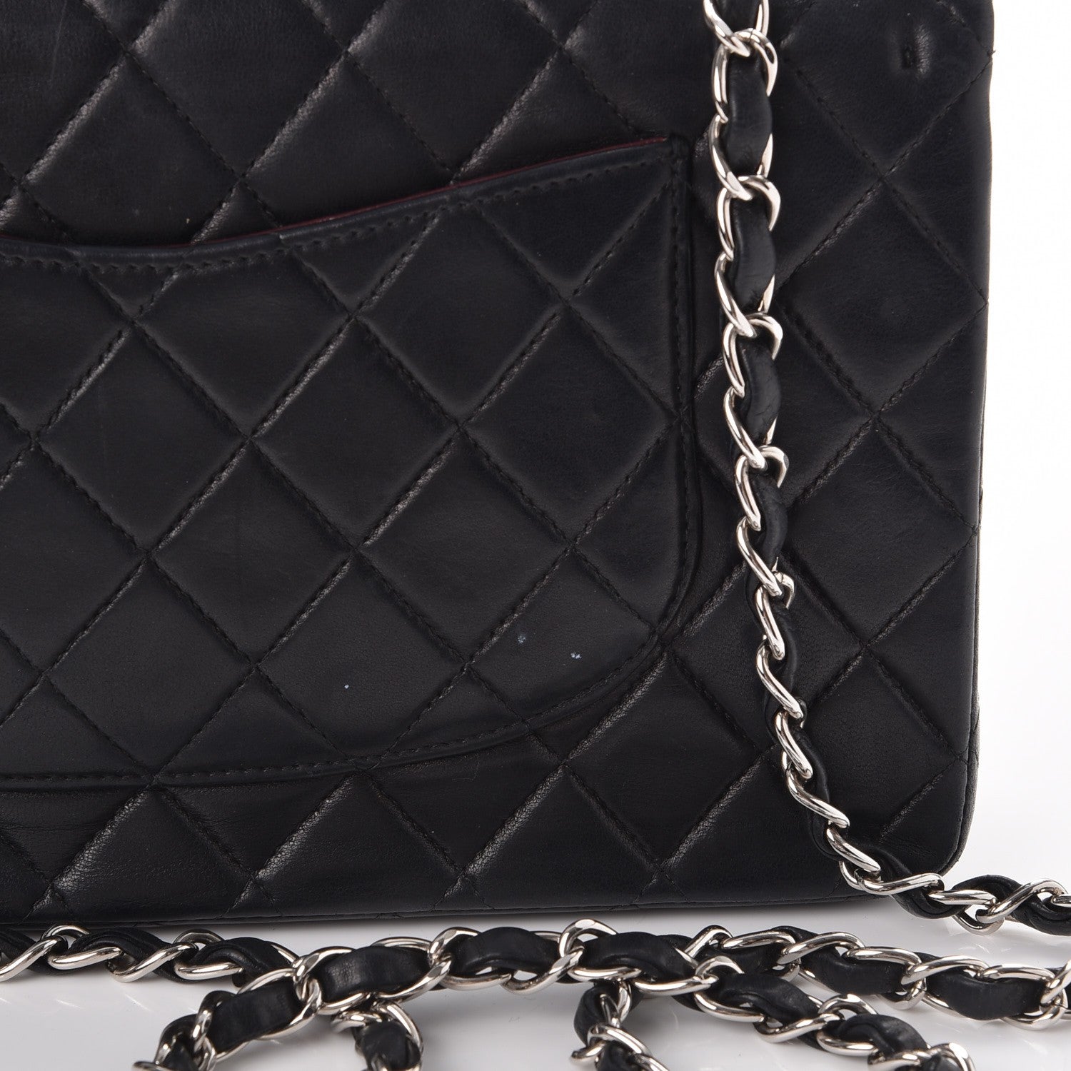 Chanel Lambskin Quilted Small Double Flap Black 12 of 14