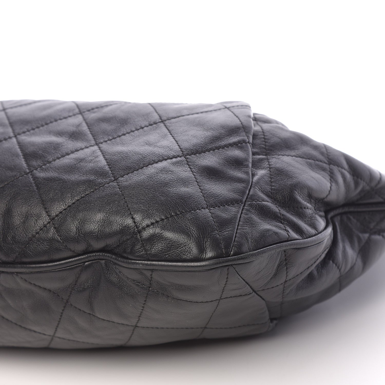 Chanel Calfskin Coco Pleats Hobo Black 6 of 10