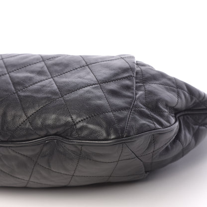 Chanel Calfskin Coco Pleats Hobo Black 6 of 10