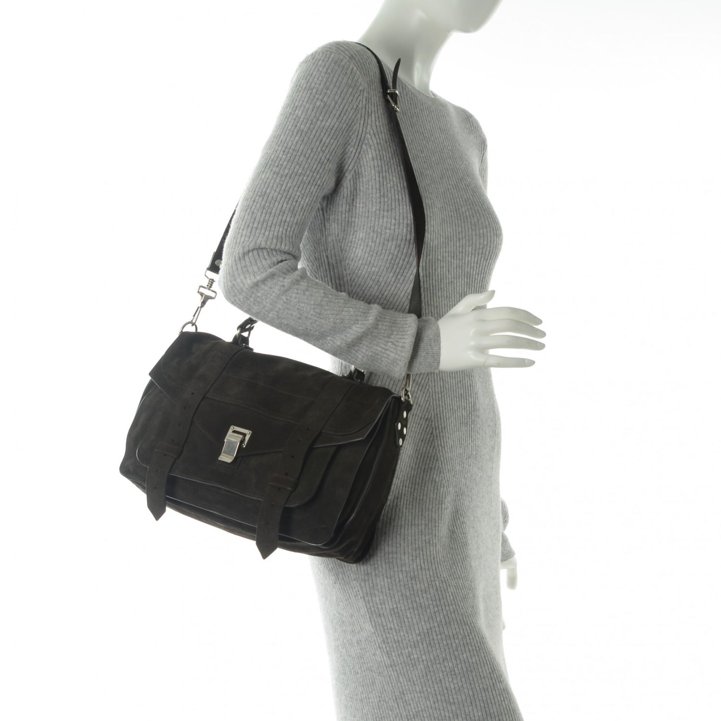Suede Medium PS1 Satchel Pepe