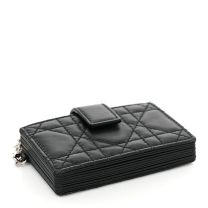 Christian Dior Lambskin Cannage Lady Dior 5-Gusset Card Holder Black 4 of 18