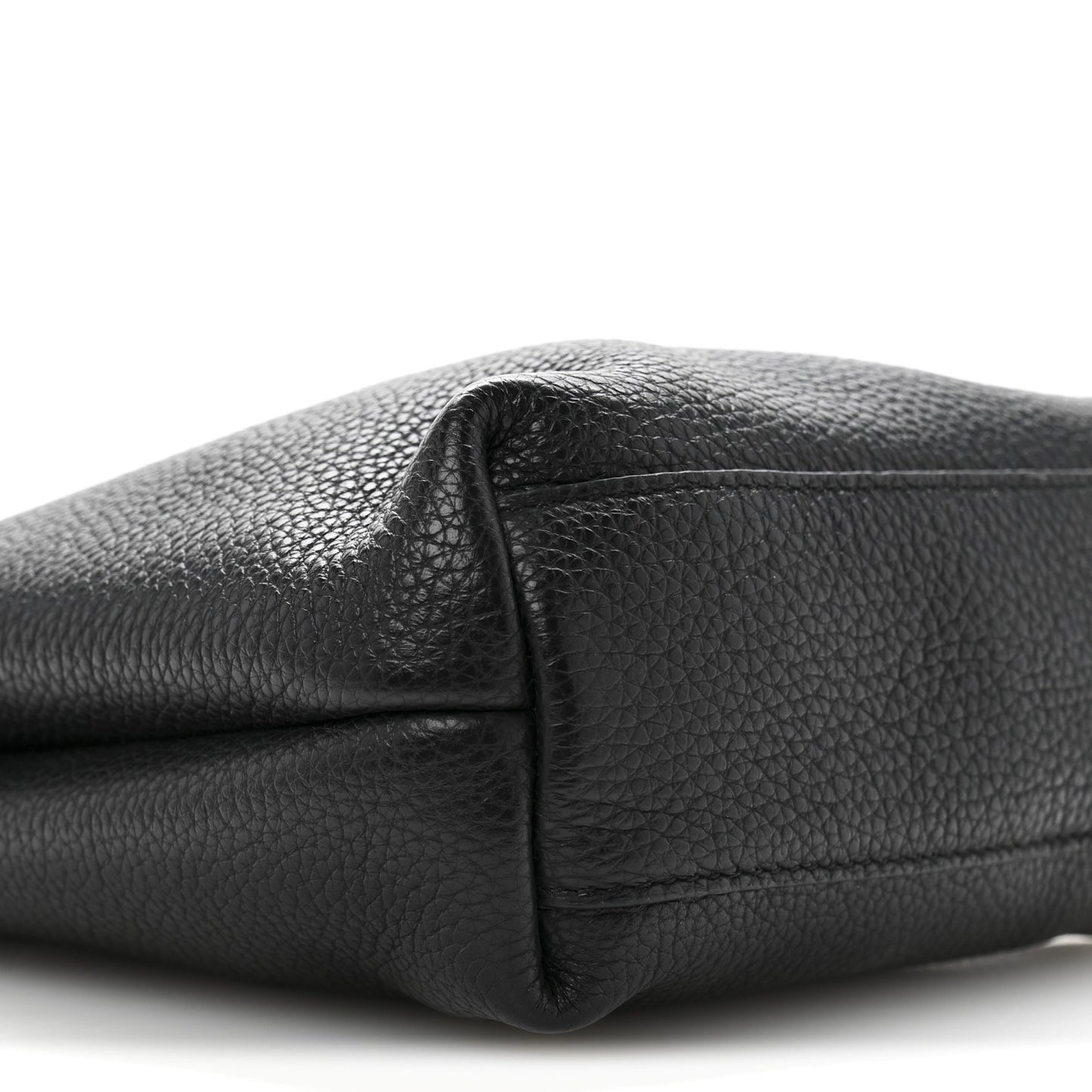 Tumbled Calfskin Gancini Mini Bag Black