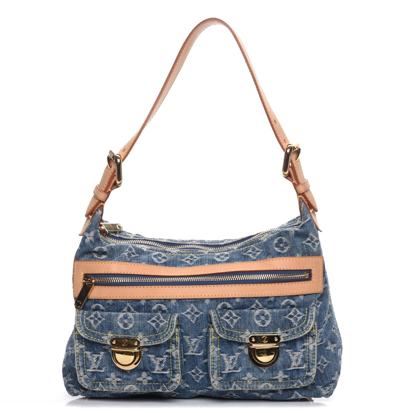 Monogram Denim Baggy PM Blue