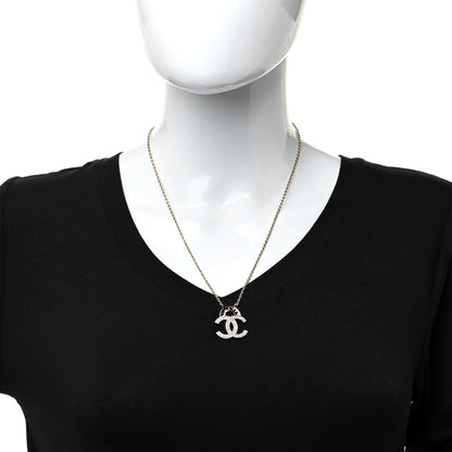 Chanel Crystal CC Logo Necklace Gold 2 of 5