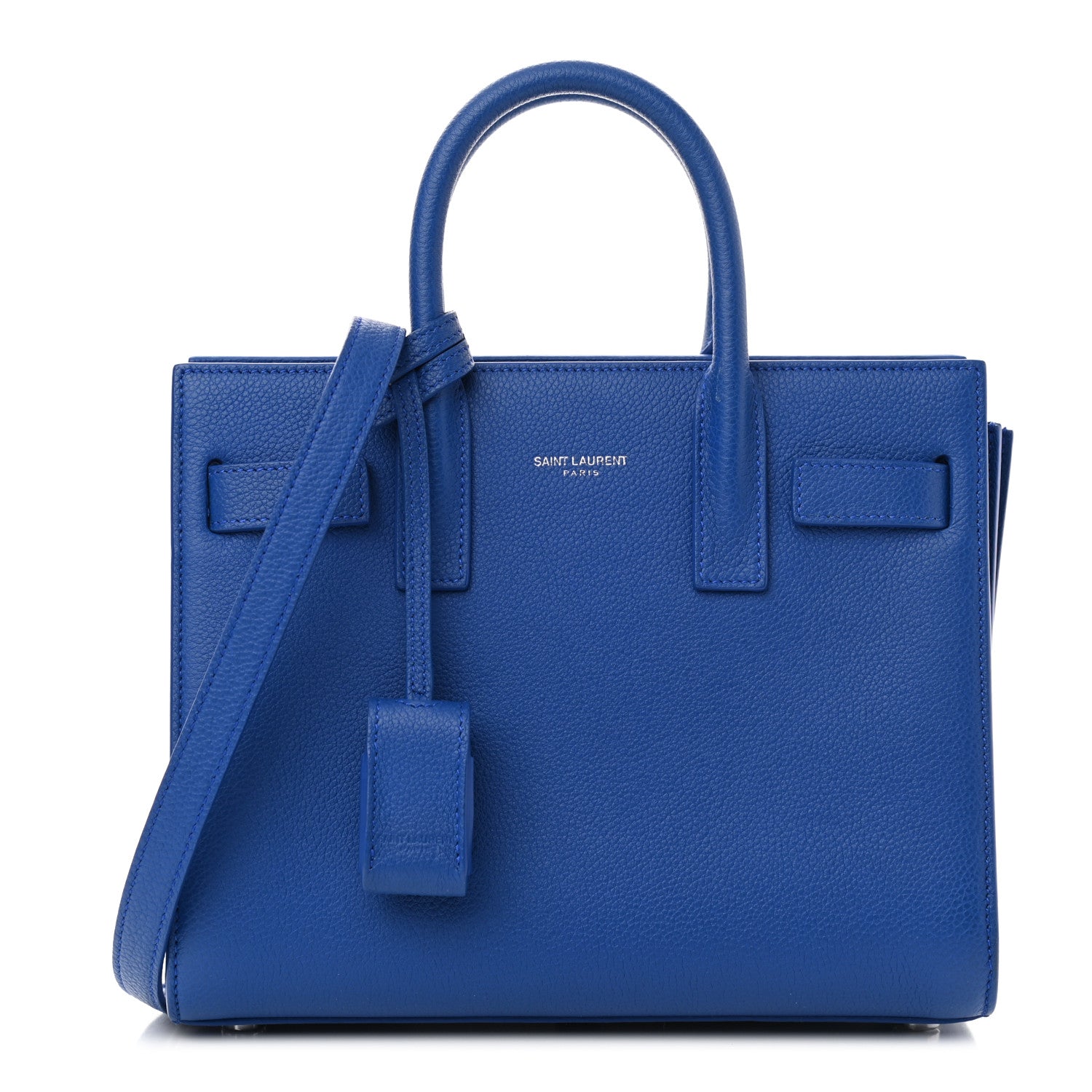 Saint Laurent Grained Calfskin Nano Sac De Jour Royal Blue 1 of 10