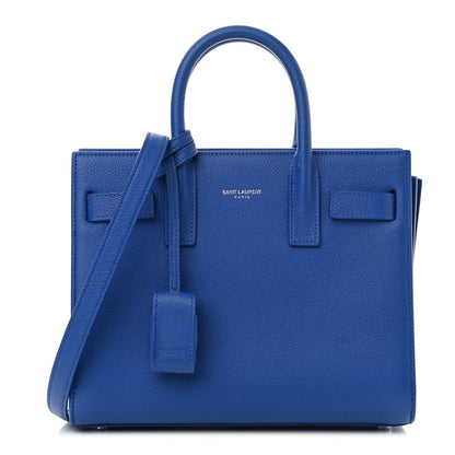 Saint Laurent Grained Calfskin Nano Sac De Jour Royal Blue 1 of 10