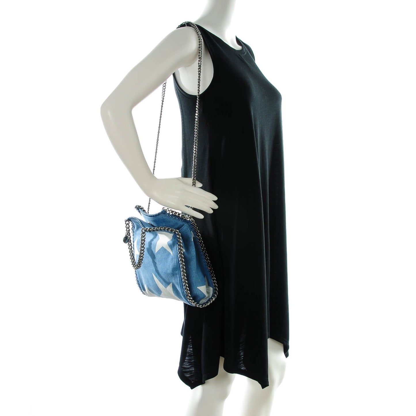 Denim Mini Star Falabella Tote Blue