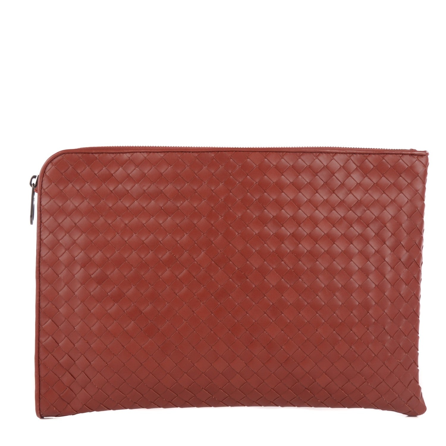 Bottega Veneta Intrecciato VN Portfolio Case Burnt Red 1 of 8