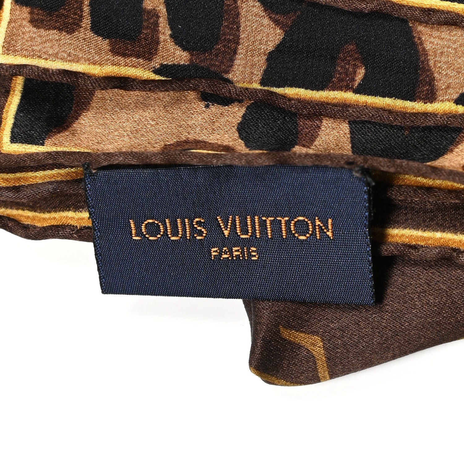 Louis Vuitton Silk Leopard Monogram Square Scarf 3 of 5