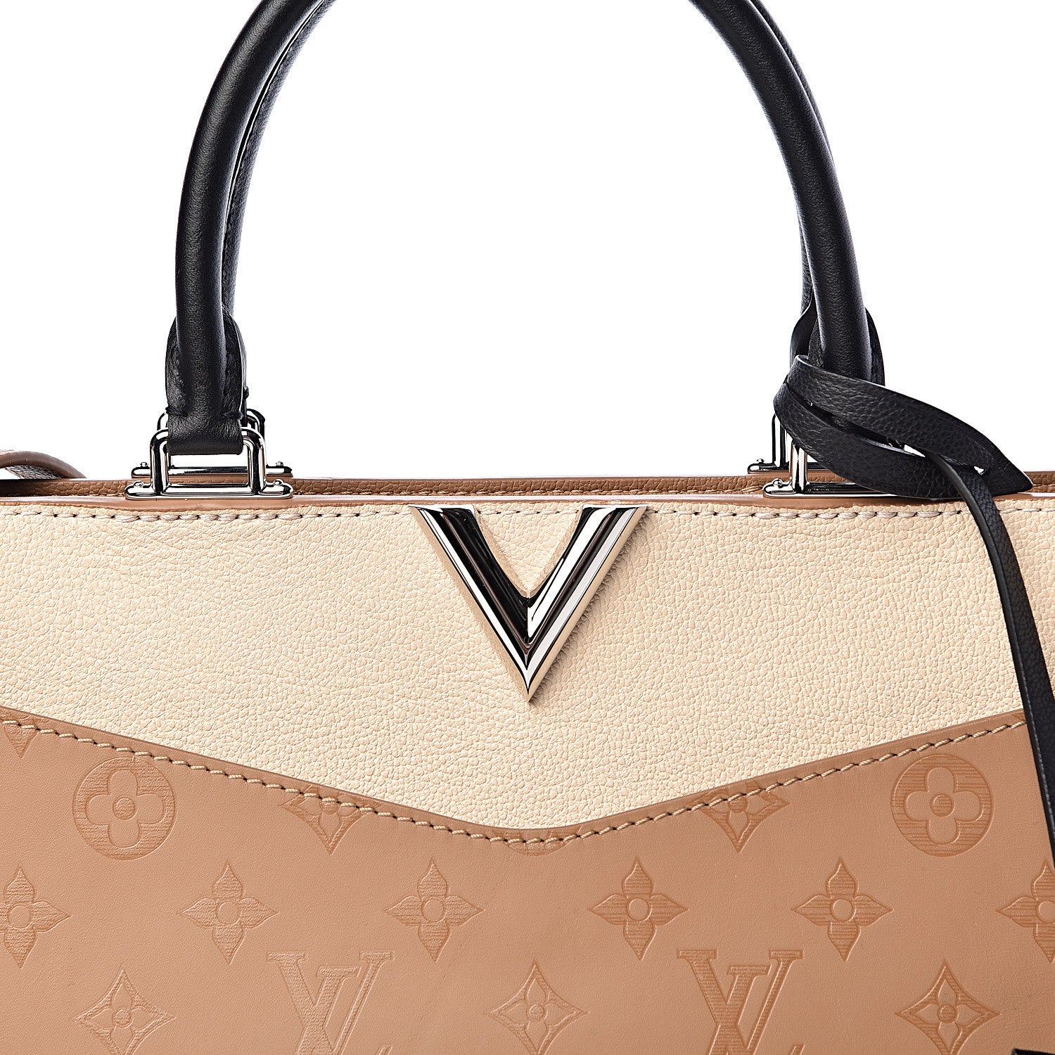 Louis Vuitton Monogram Cuir Plume Very One Zipped Tote Sesame Creme 9 of 9