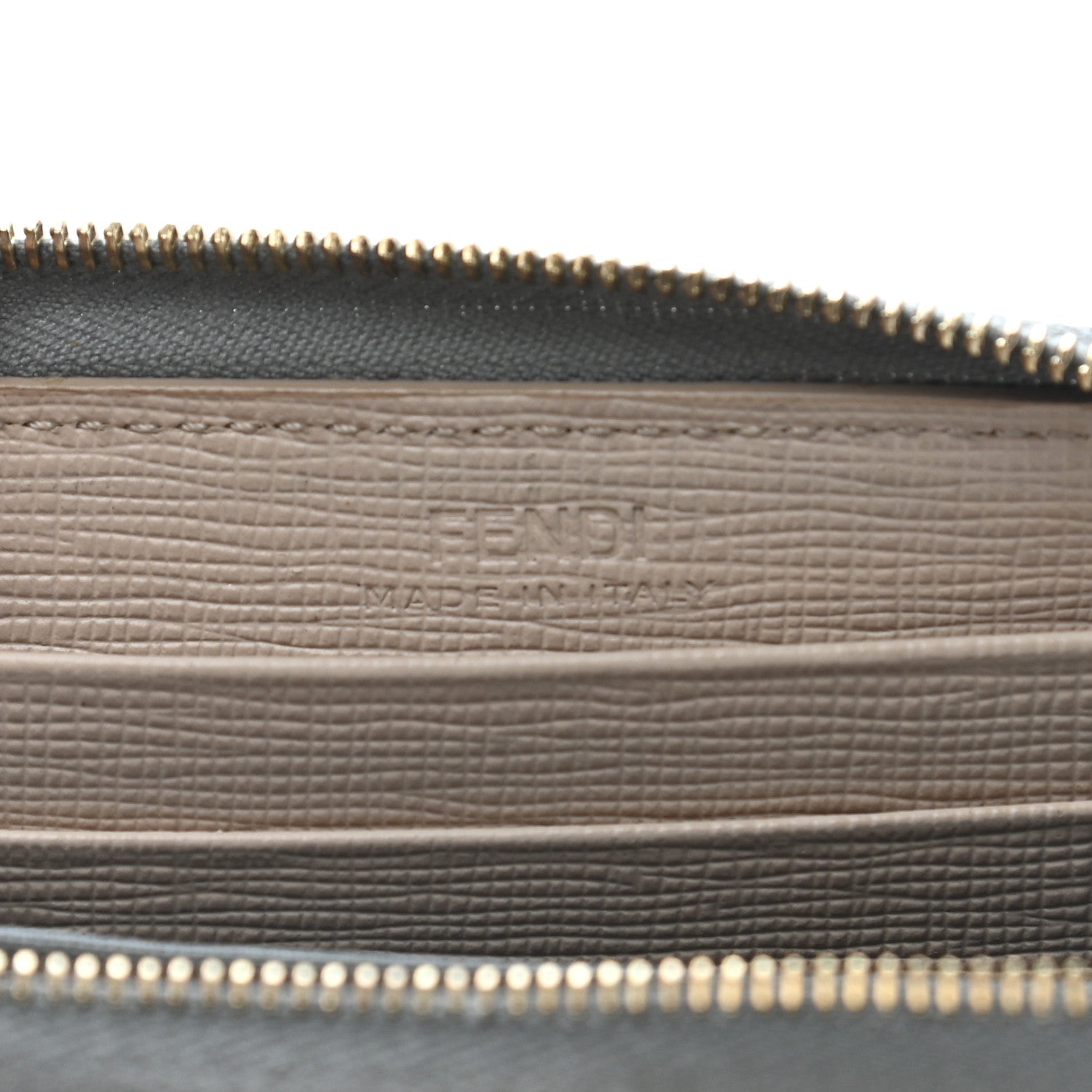 Fendi Vitello Elite Monster Eyes Studded Mini Zip Around Wallet Ghiaccio Black Multicolor 6 of 7