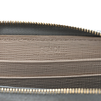 Fendi Vitello Elite Monster Eyes Studded Mini Zip Around Wallet Ghiaccio Black Multicolor 6 of 7