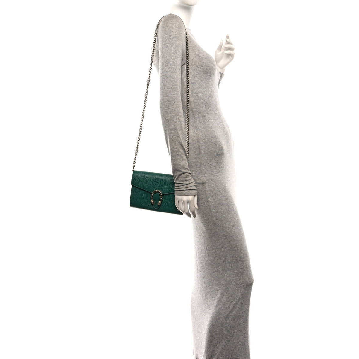 Calfskin Mini Dionysus Chain Wallet Emerald