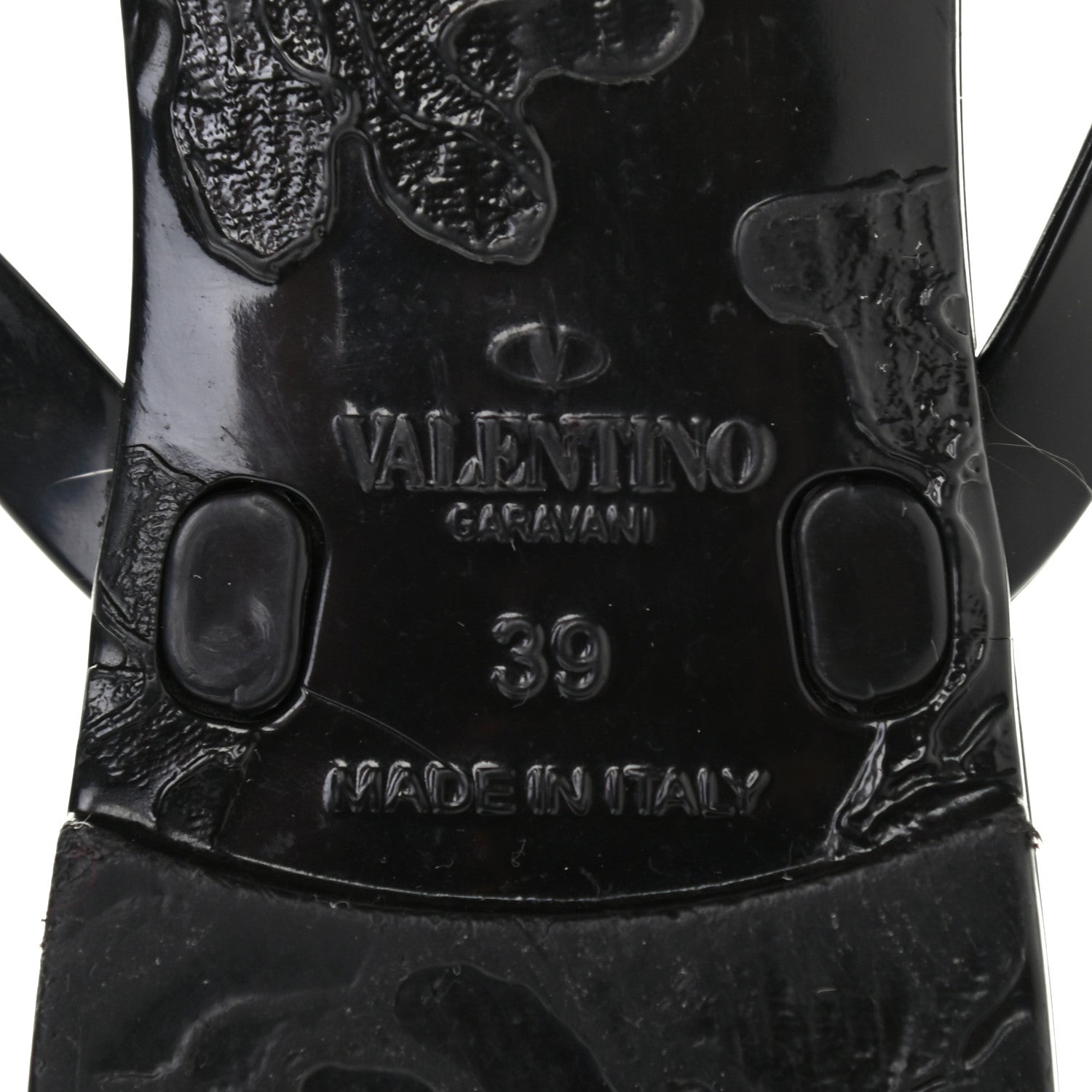 Valentino Garavani PVC Jelly Rockstud Bow Thong Sandals 39 Black 6 of 7