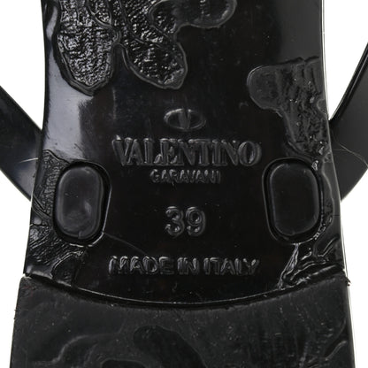 Valentino Garavani PVC Jelly Rockstud Bow Thong Sandals 39 Black 6 of 7