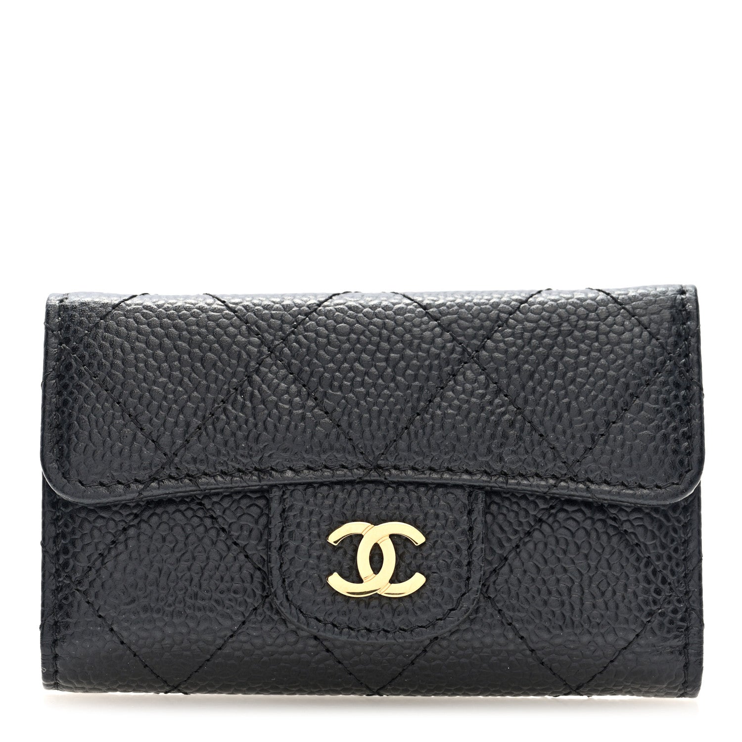 Chanel Caviar Quilted 6 Key Holder Black 1 of 8
