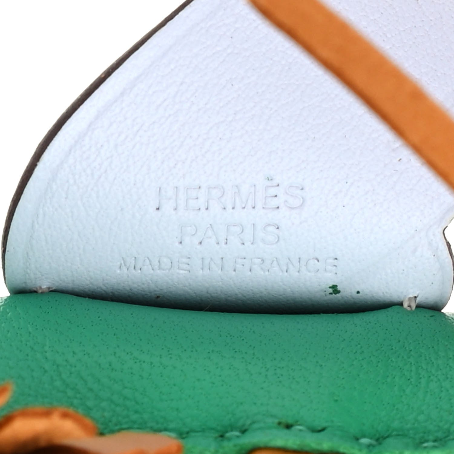 Hermes Milo Lambskin Grigri Rodeo Pegase Horse Bag Charm PM Menthe Sesame Bleu Brume 4 of 4