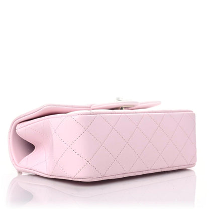 Chanel Lambskin Quilted Mini Top Handle Rectangular Flap Light Pink 4 of 10
