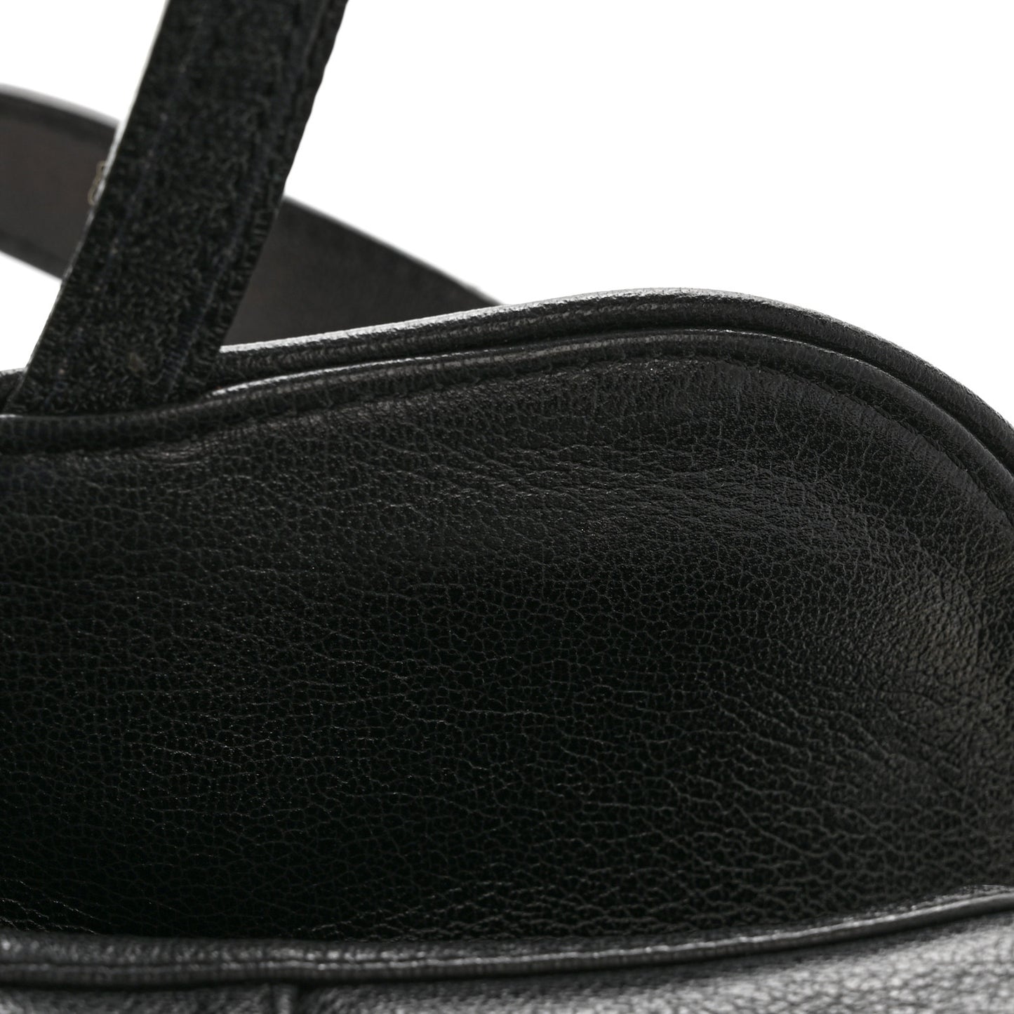 Shiny Goatskin  Saddle Bag Black