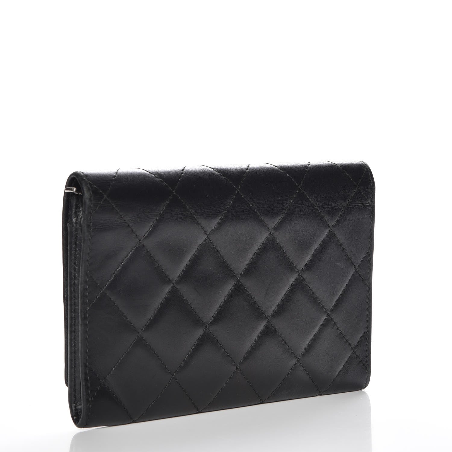 Chanel Calfskin Quilted Cambon Flap Wallet Black 3 of 10