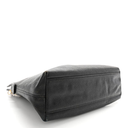 Chanel Caviar Logo Shoulder Bag Black 4 of 14