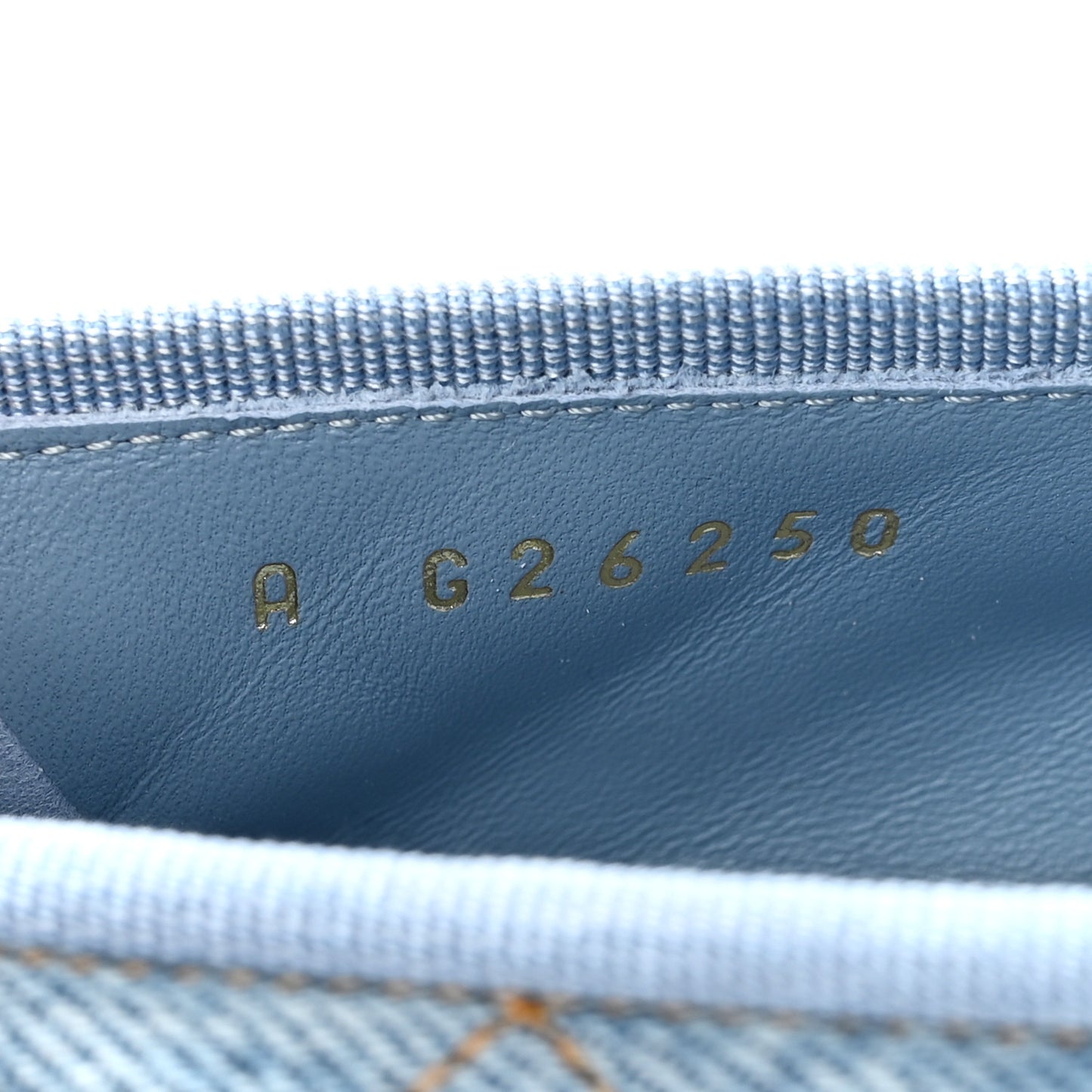 Denim Quilted Cap Toe CC Ballerina Flats 39 Light Blue
