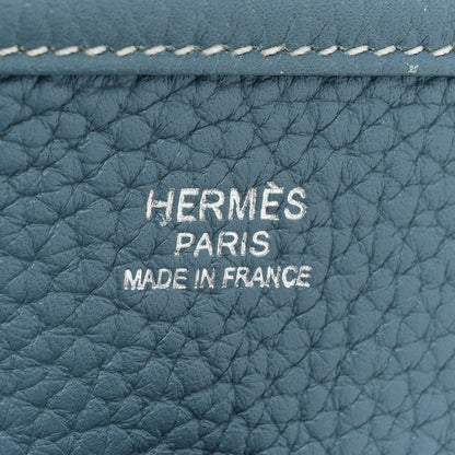 Hermes Taurillon Clemence Evelyne PM Blue Jean 6 of 10