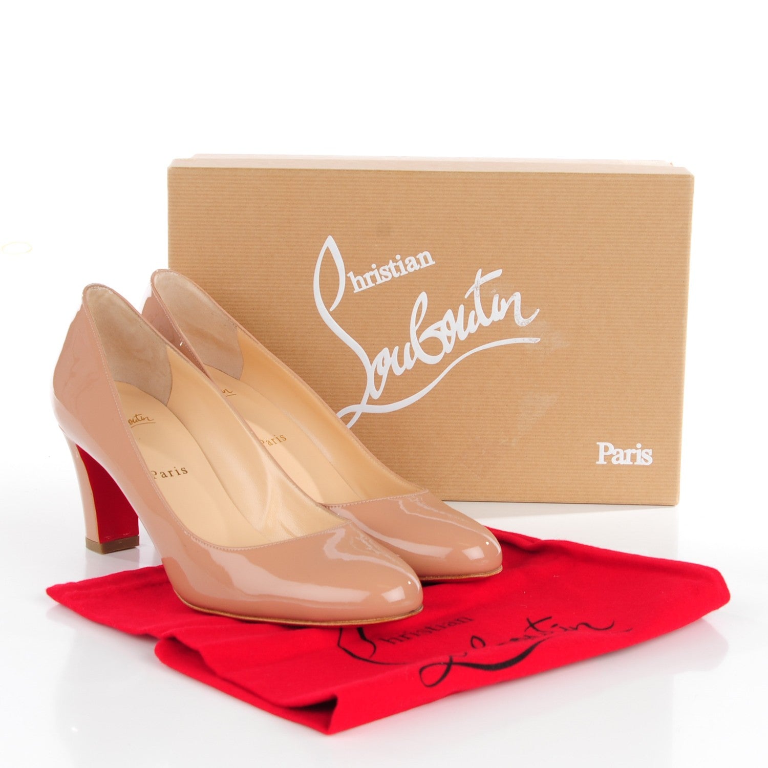 Christian Louboutin Patent Mistica 60 Pumps 40 Nude 5 of 8