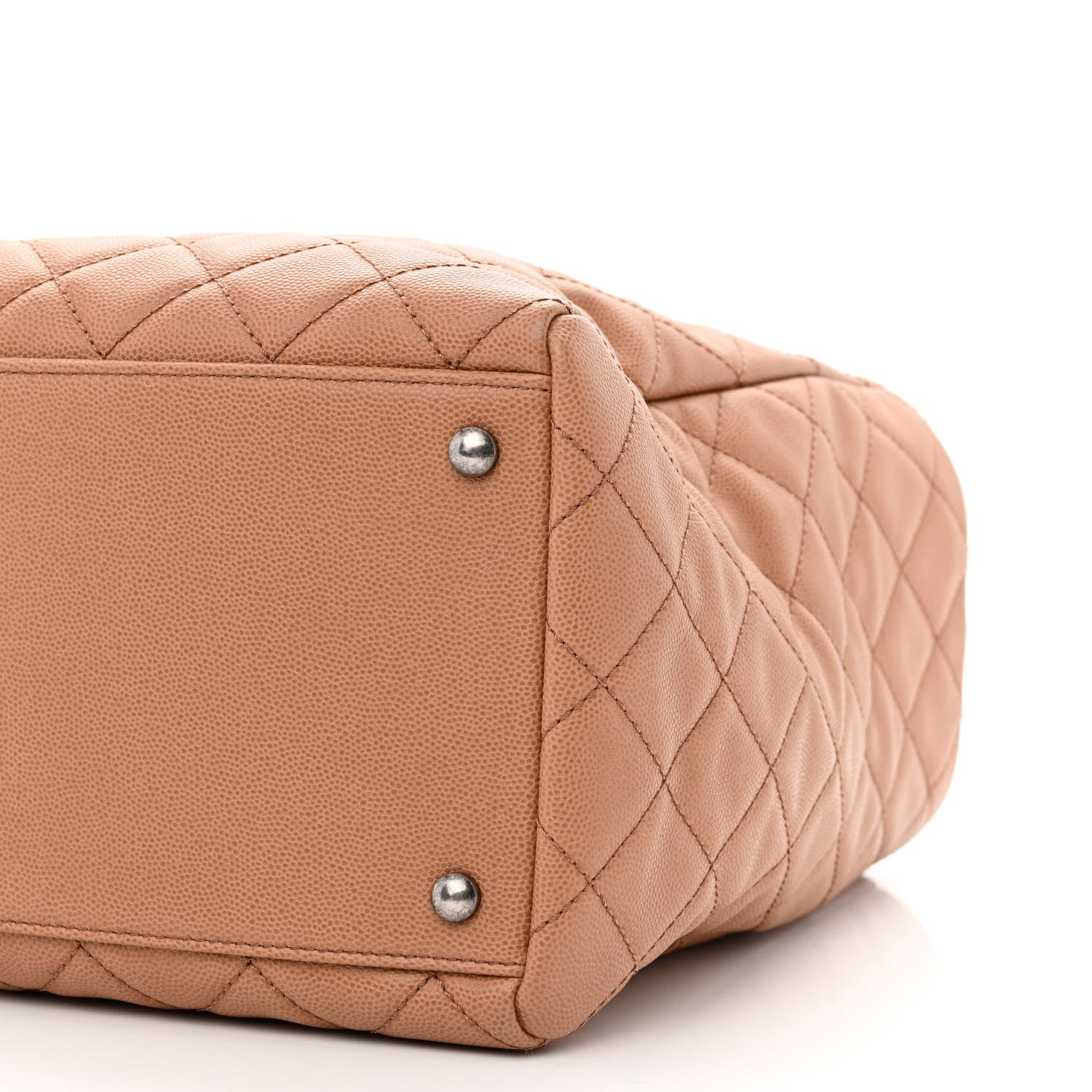 Chanel Caviar Quilted Large Coco Handle Shopping Tote Beige 13 of 13