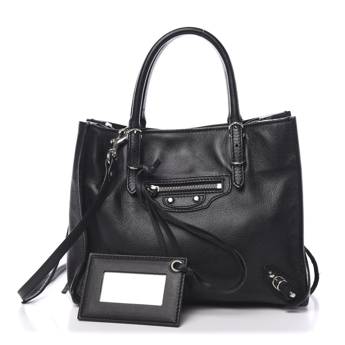 Calfskin Papier Mini A4 Tote Black