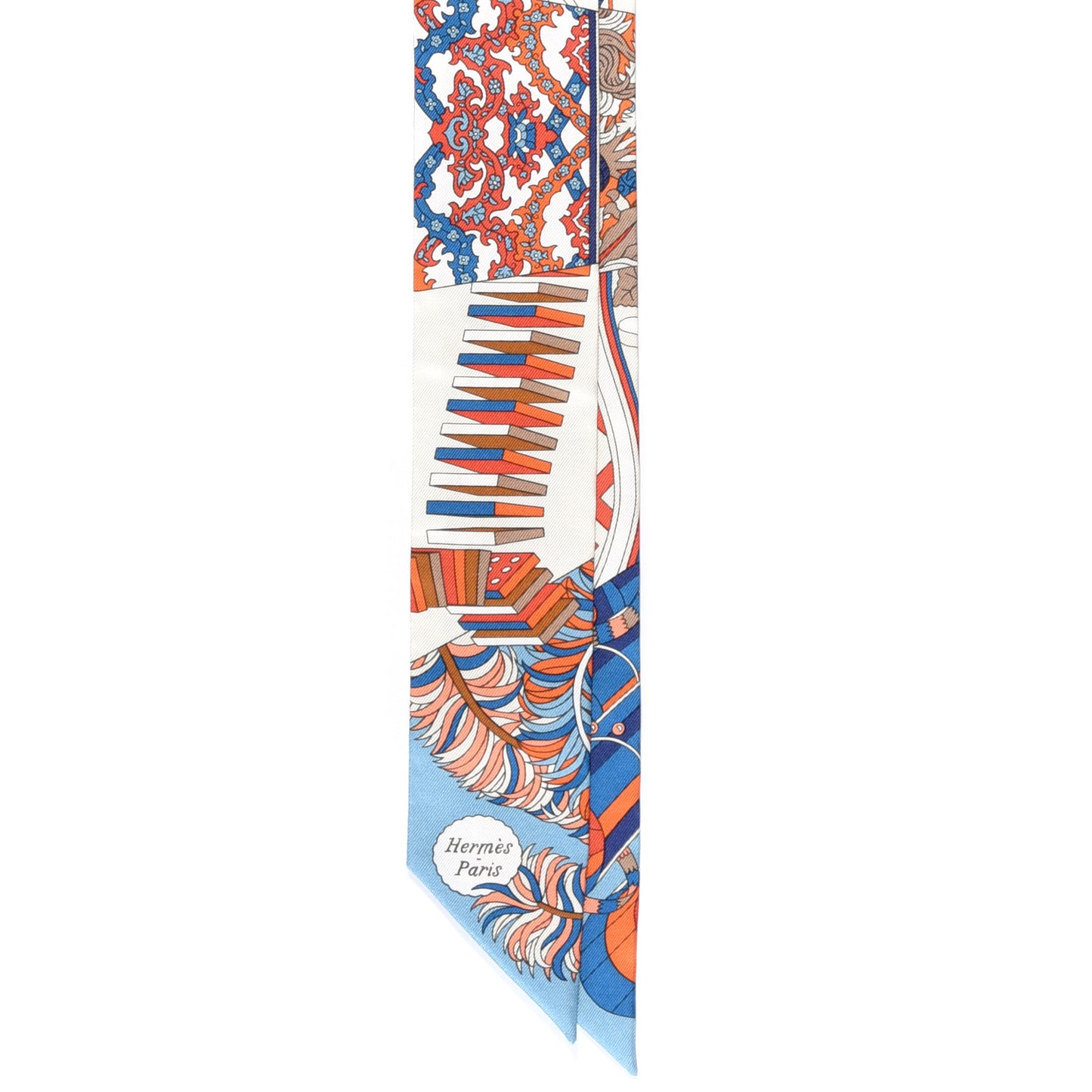 Silk De l'Ombrelle Aux Duels Twilly Bleu Potiron Creme