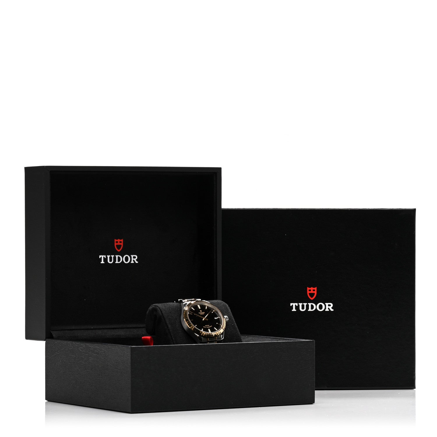 TUDOR Stainless Steel 18K Yellow Gold 34mm Style Automatic Watch Black M12313 5 of 5