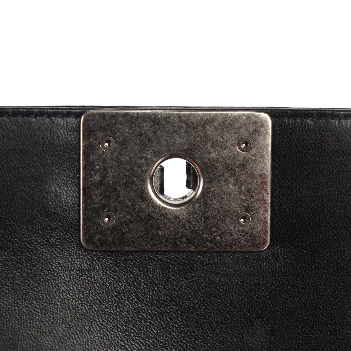 Lambskin Quilted Medium Boy Flap Black