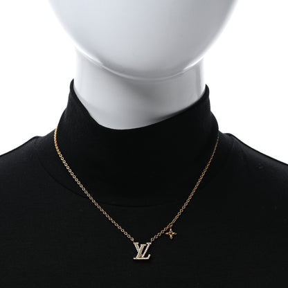 Louis Vuitton Metal Crystal LV Iconic Necklace Gold 3 of 5